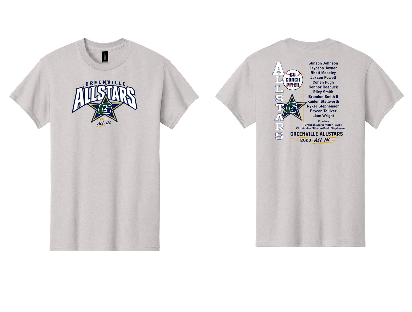 6u Coach Pitch Baseball-2026 Greenville Allstars