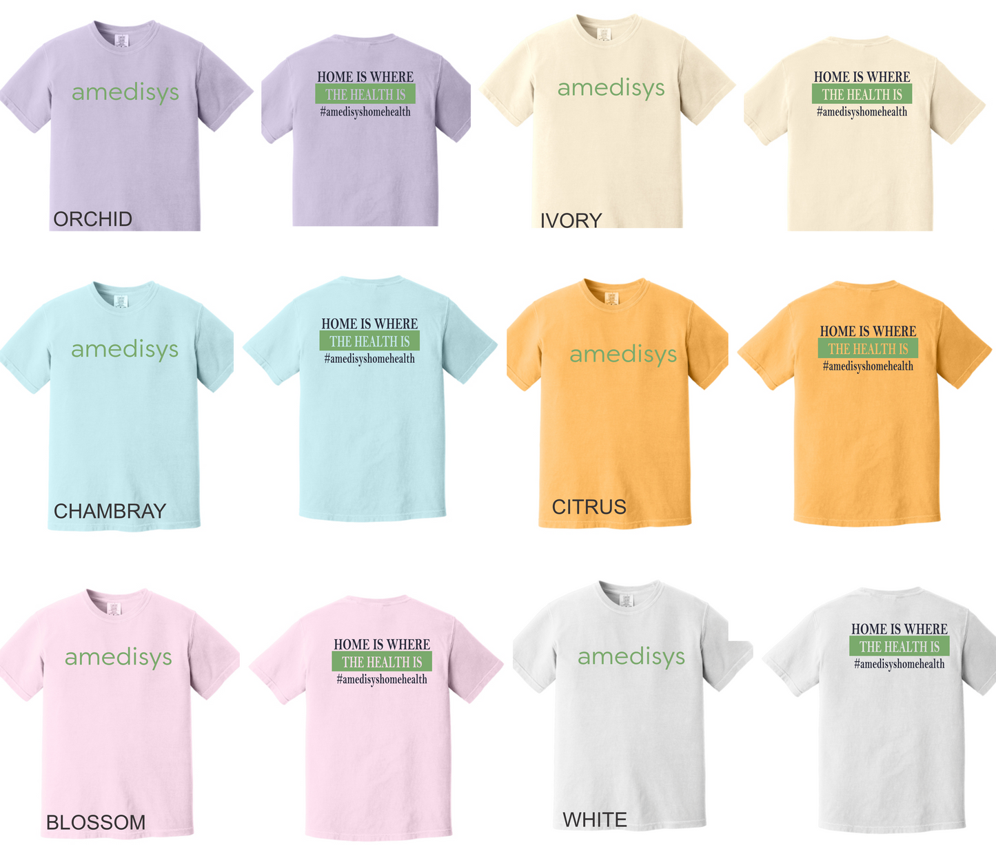Amedisys Comfort Color Shirts