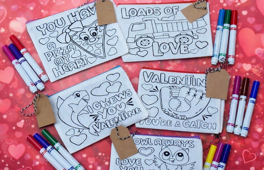 Color Me Valentine Pencil Bag