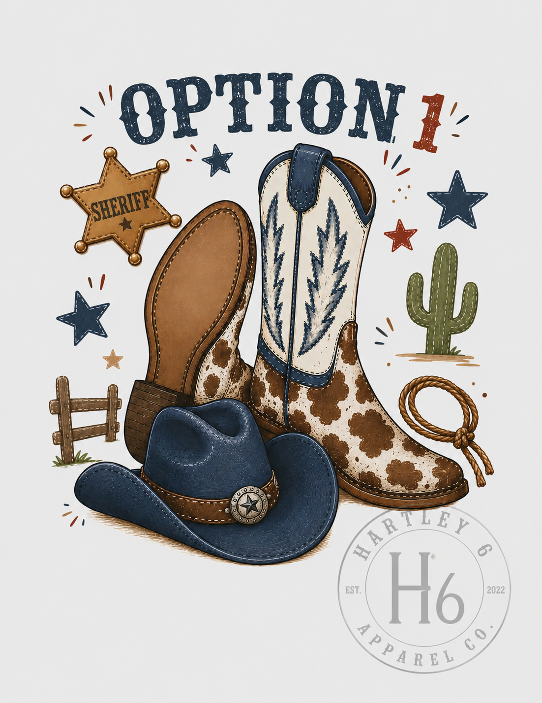 Personalized Cowgirl Boots & Hat Tee-H6 Drop Zone