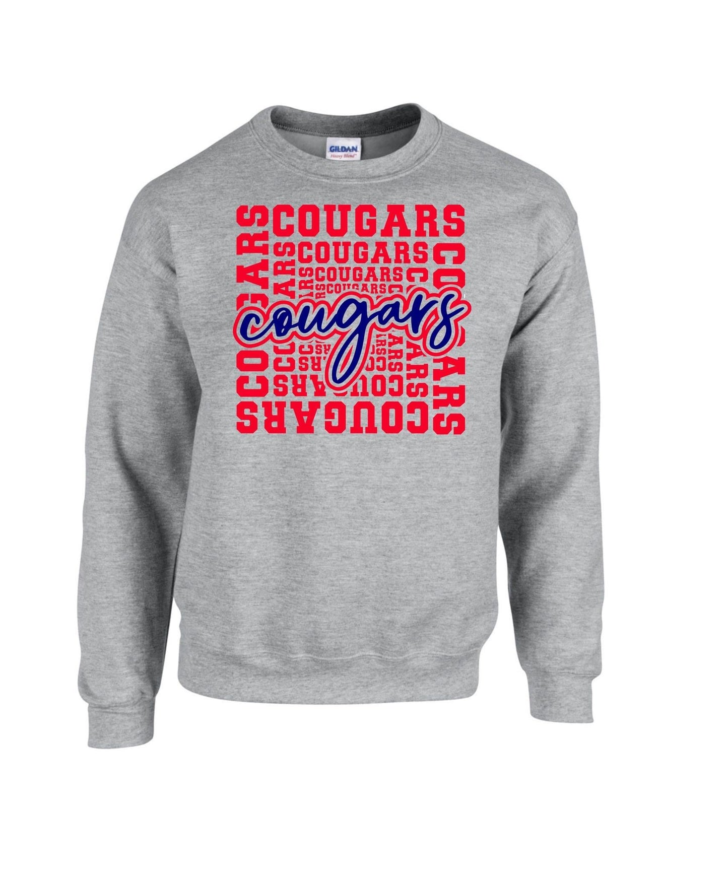 Cougars Cougars Cougars Crewneck Sweatshirt