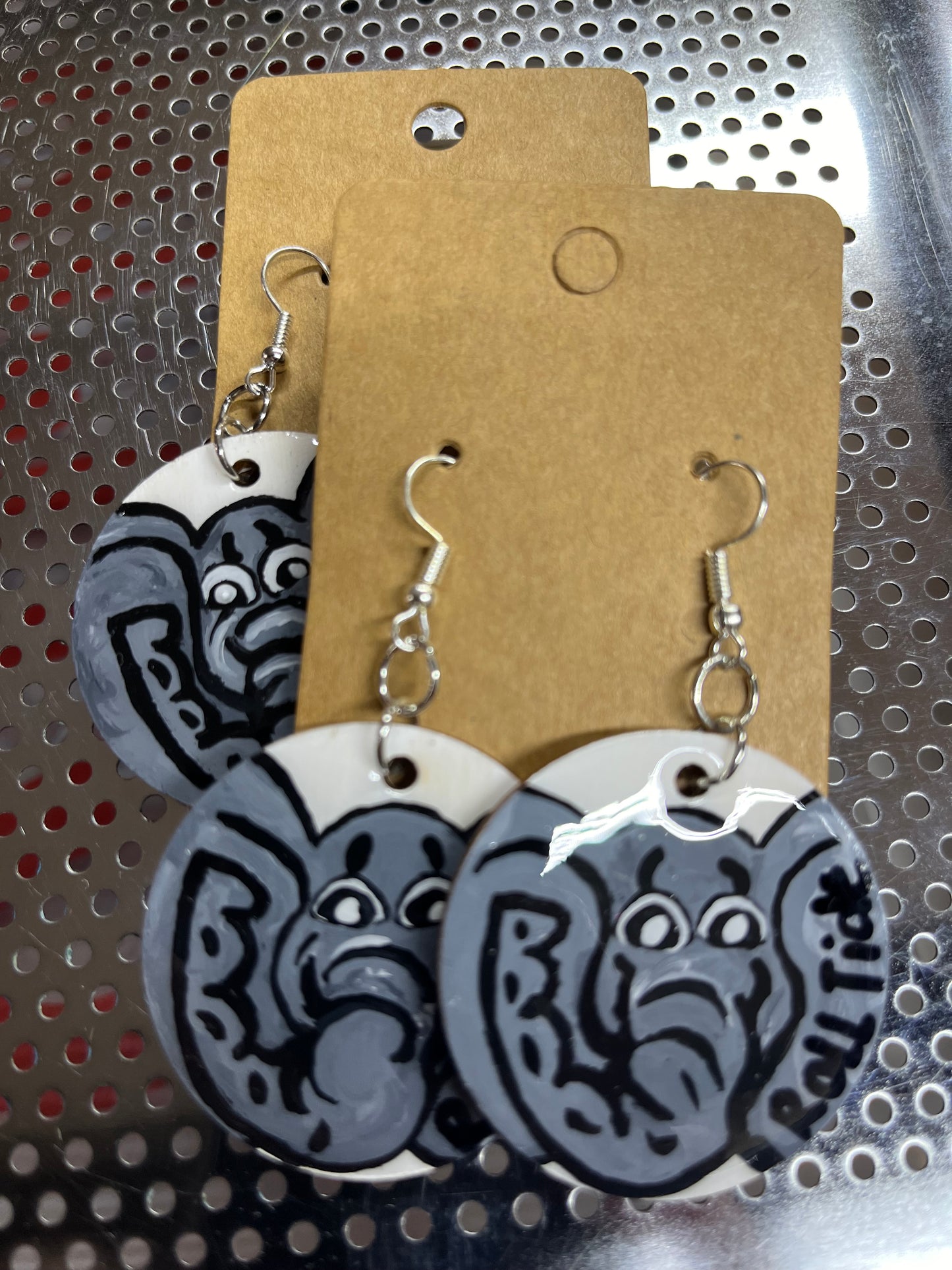 Hand Painted Elephant Earrings