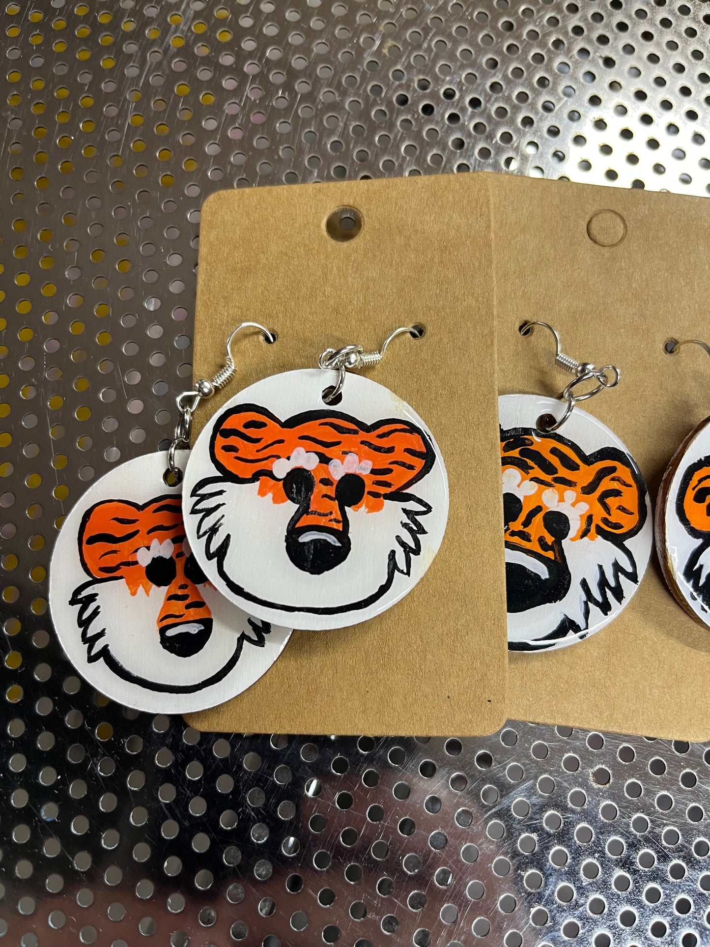 Hand painted Tigers Earrings